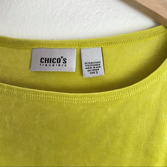 VINTAGE Chico’s Lime Green Tank - Picture 6 of 8